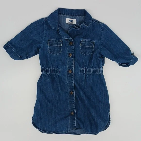 Old Navy | Dresses | Old Navy Long Sleeve Denim Shirt Dress 3t | Poshmark